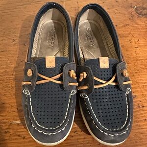 SPERRY Women’s Top-sider Coil Ivy Perforated Navy Boat shoes